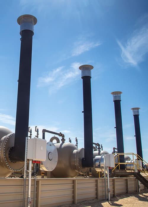 Heater treater for well pad processing